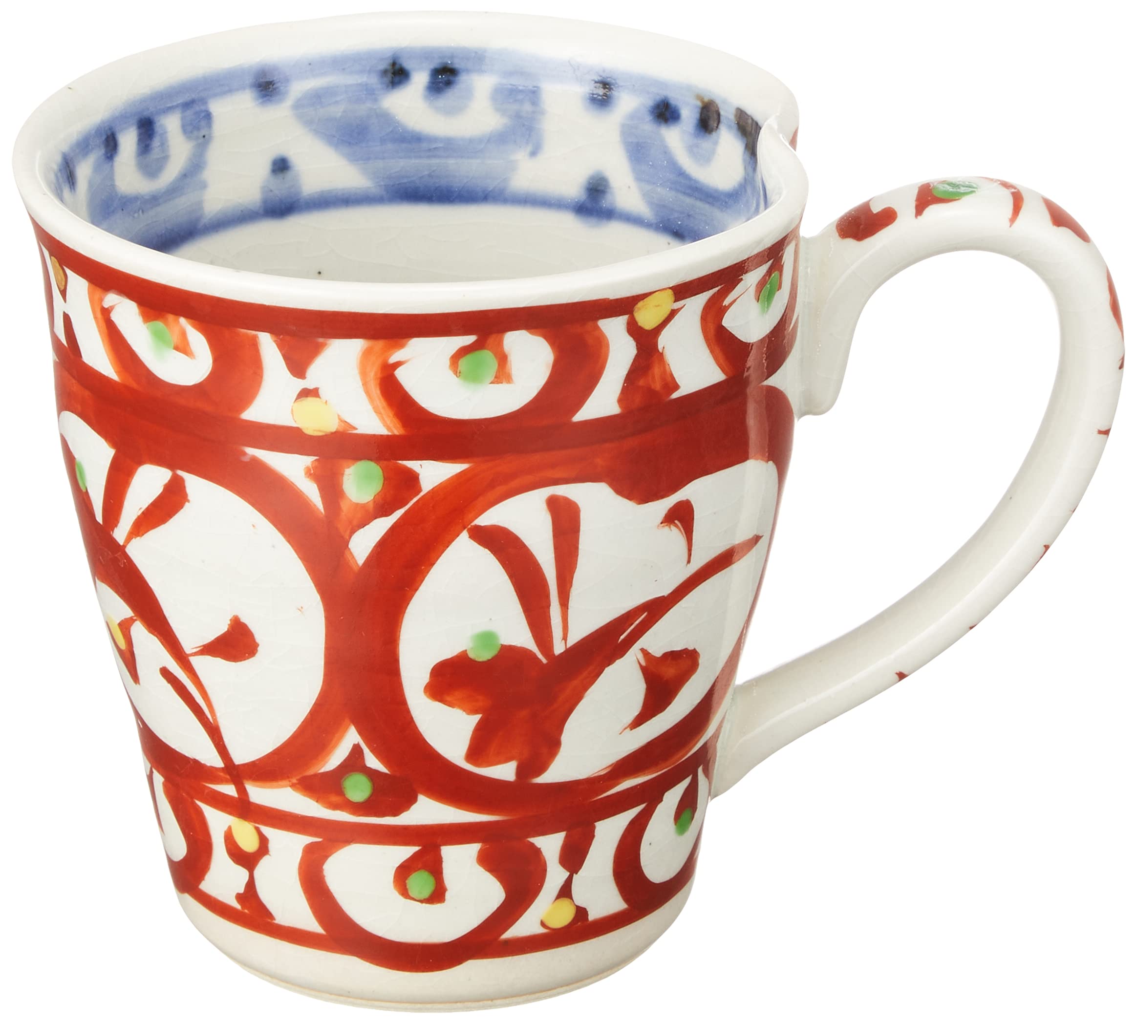 Amazon.co.jp: 波佐見焼 マグカップ コップ 大 280ml 染付うさぎ紋 赤